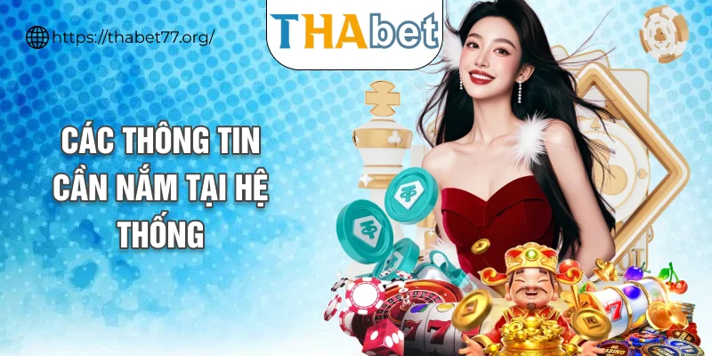 Các thông tin cần nắm tại hệ thống